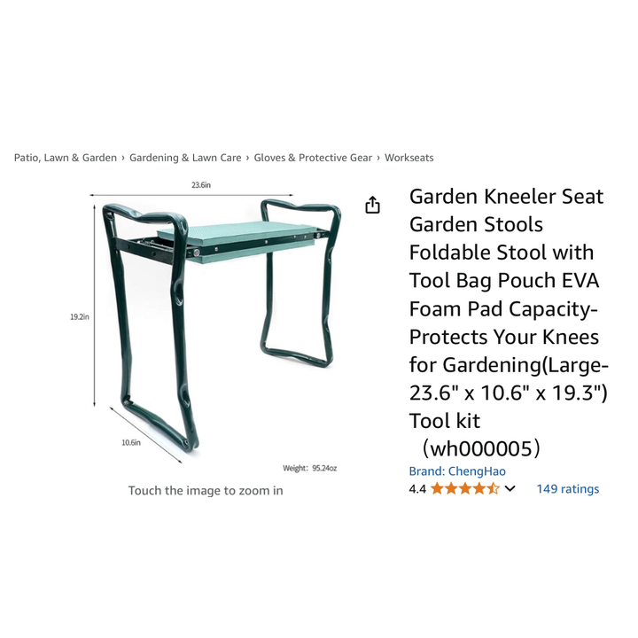 Garden Kneeler Seat Foldable Garden Stool