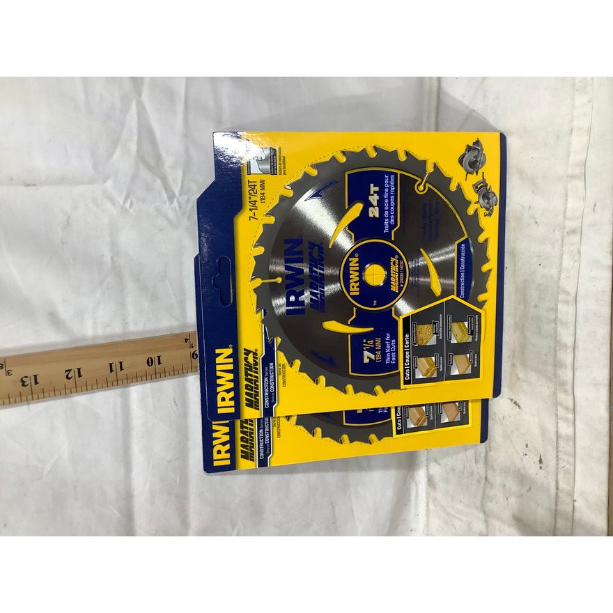 (2) Irwin 14030 Marathon 7-1/4"/24T Saw Blades