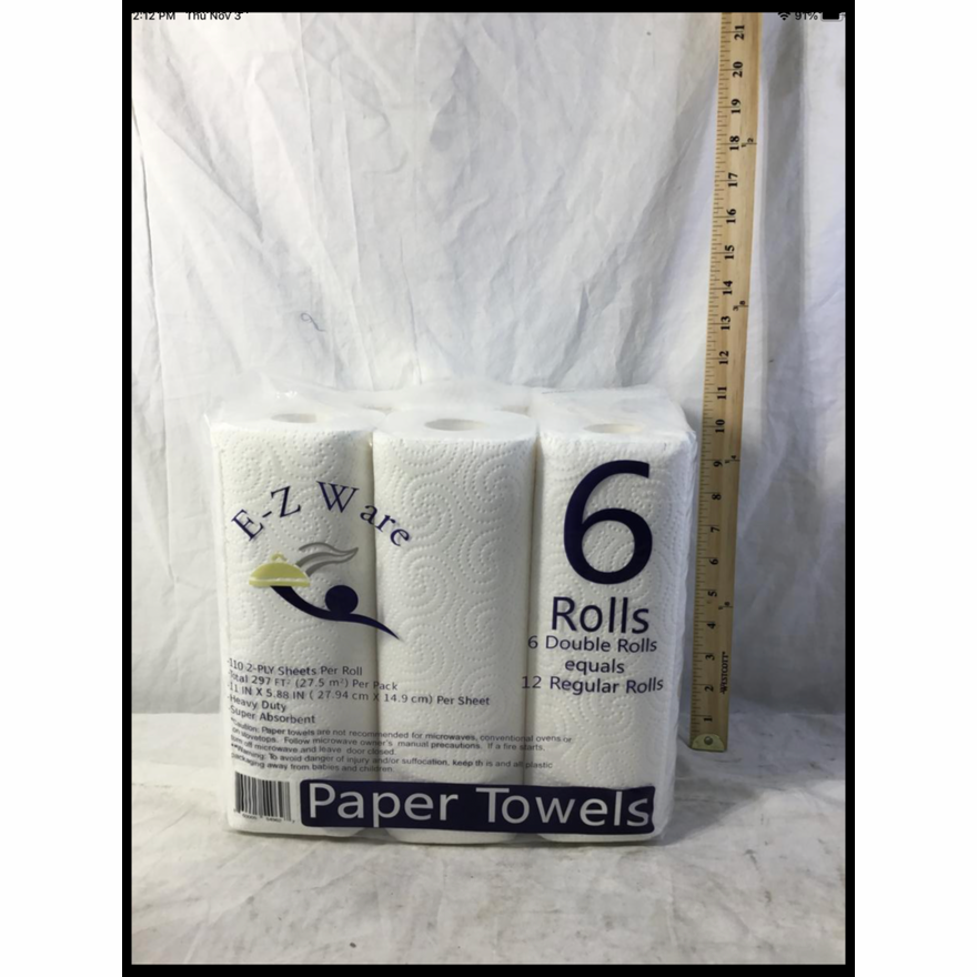 E-Z Ware 6pk Double Roll Paper Towels