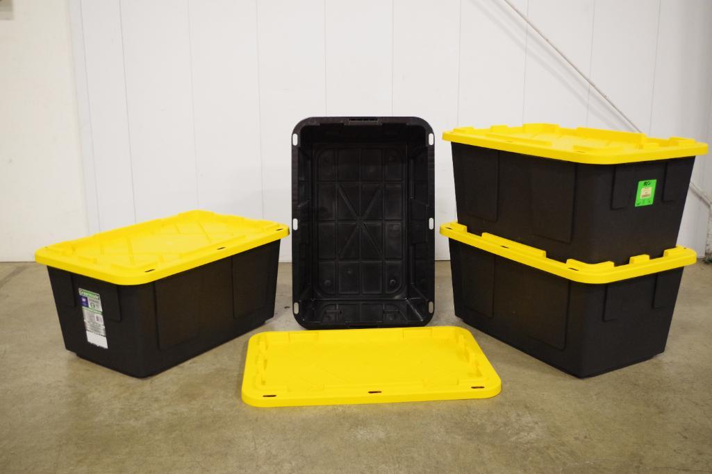 [4] GREENMADE 27-Gal. Professional Grade Storage Containers w/ Lids ...