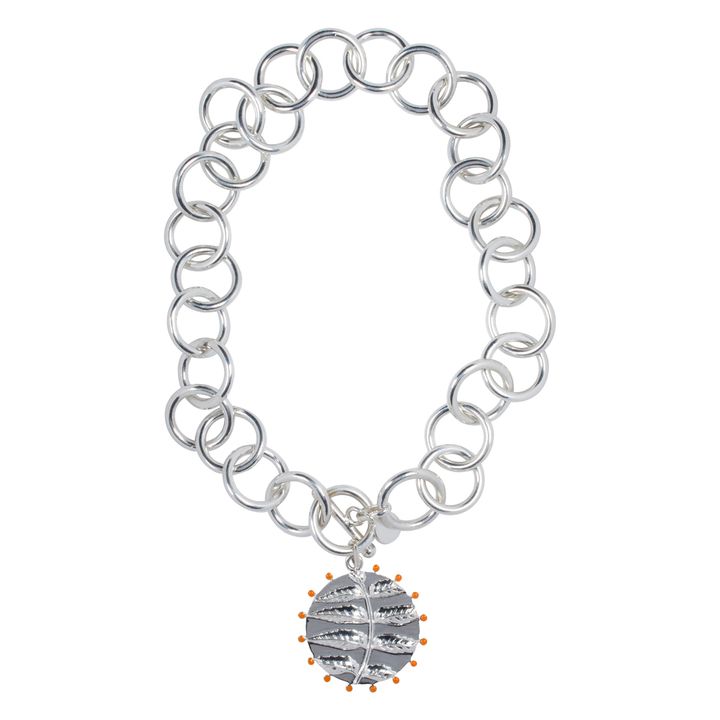 A bhu.statements silver-plated brass pendant necklace