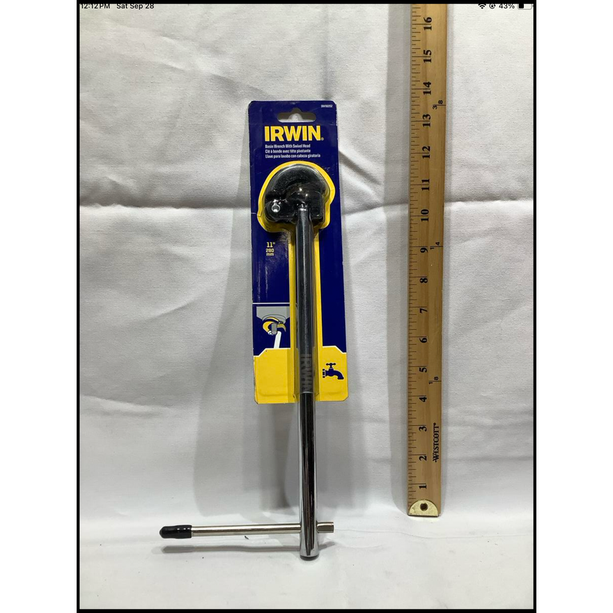 Irwin 11" Basin Wrench with Swivel Head