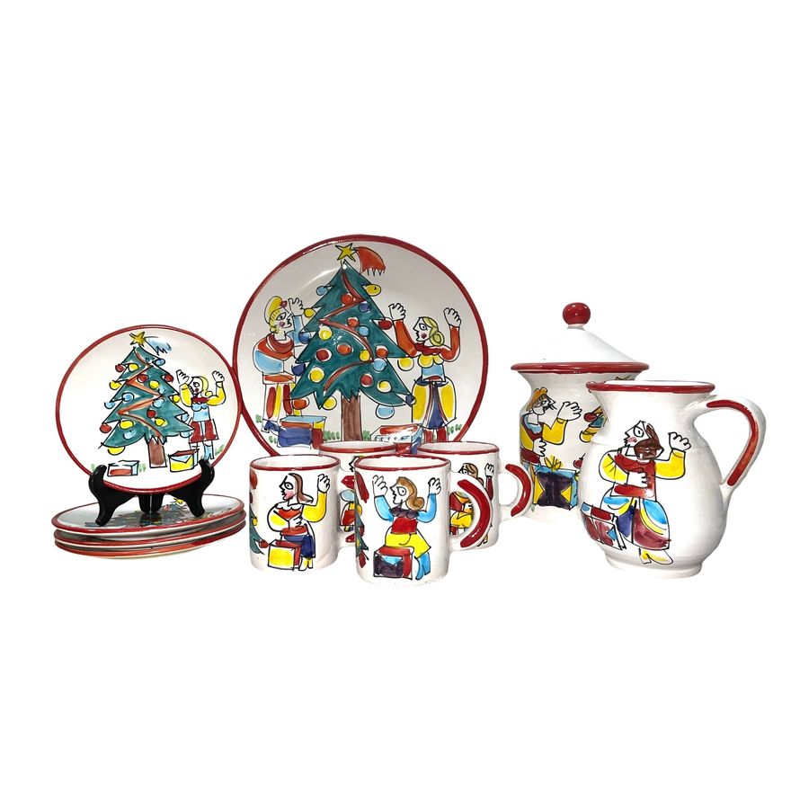 Mid Century "Afar" for MARSHALL FIELDS Picasso Style Christmas Serving Set