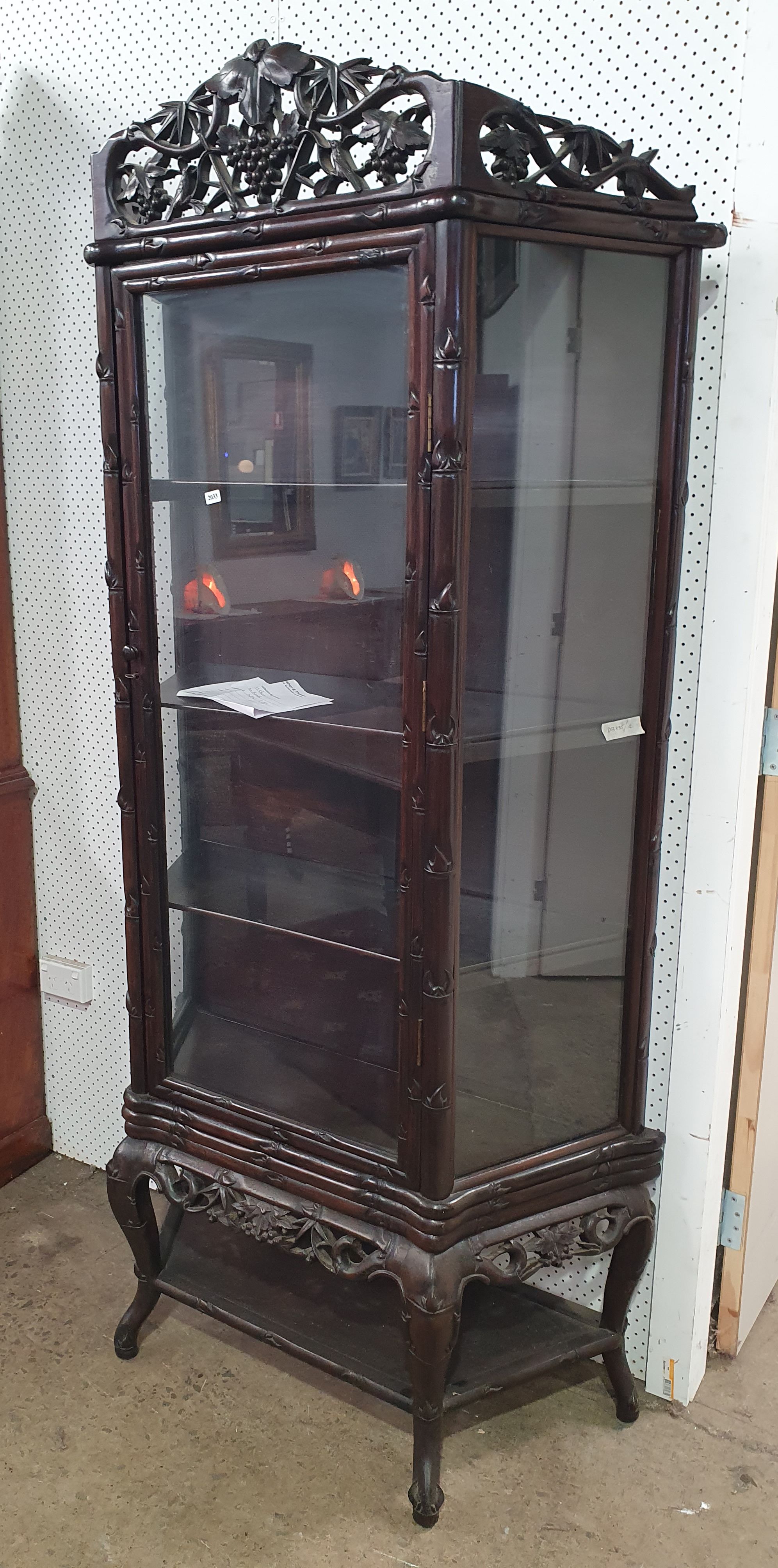 A Chinese Rosewood Display Cabinet