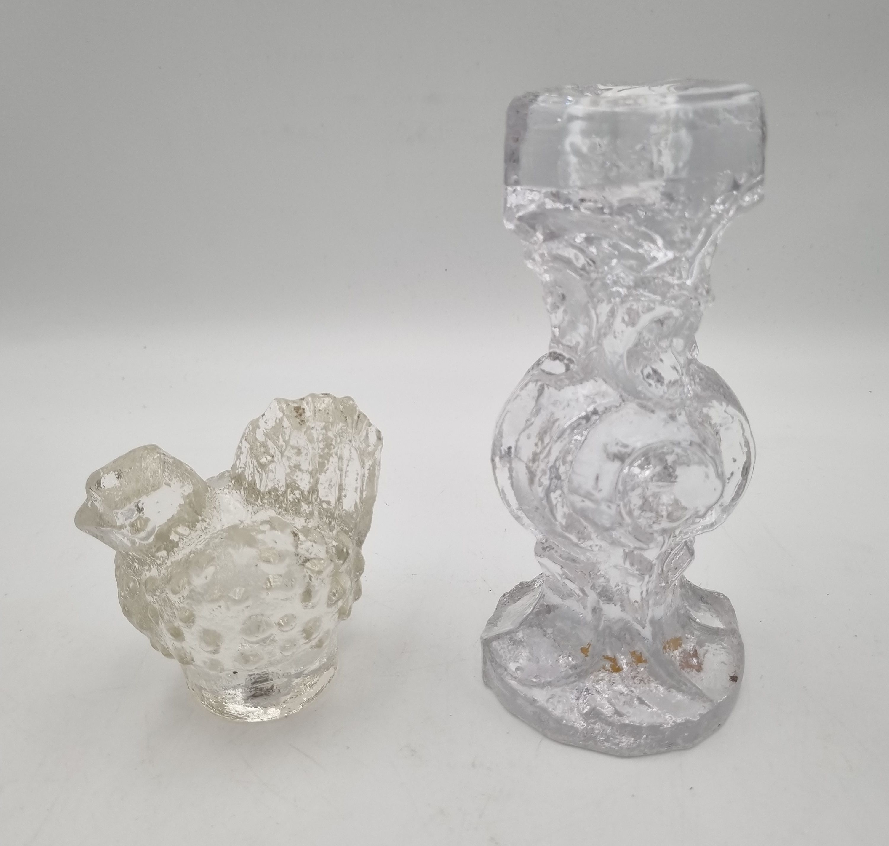 A Lindshammar Sweden Glass Candlestick Designed By Christer Sjogren