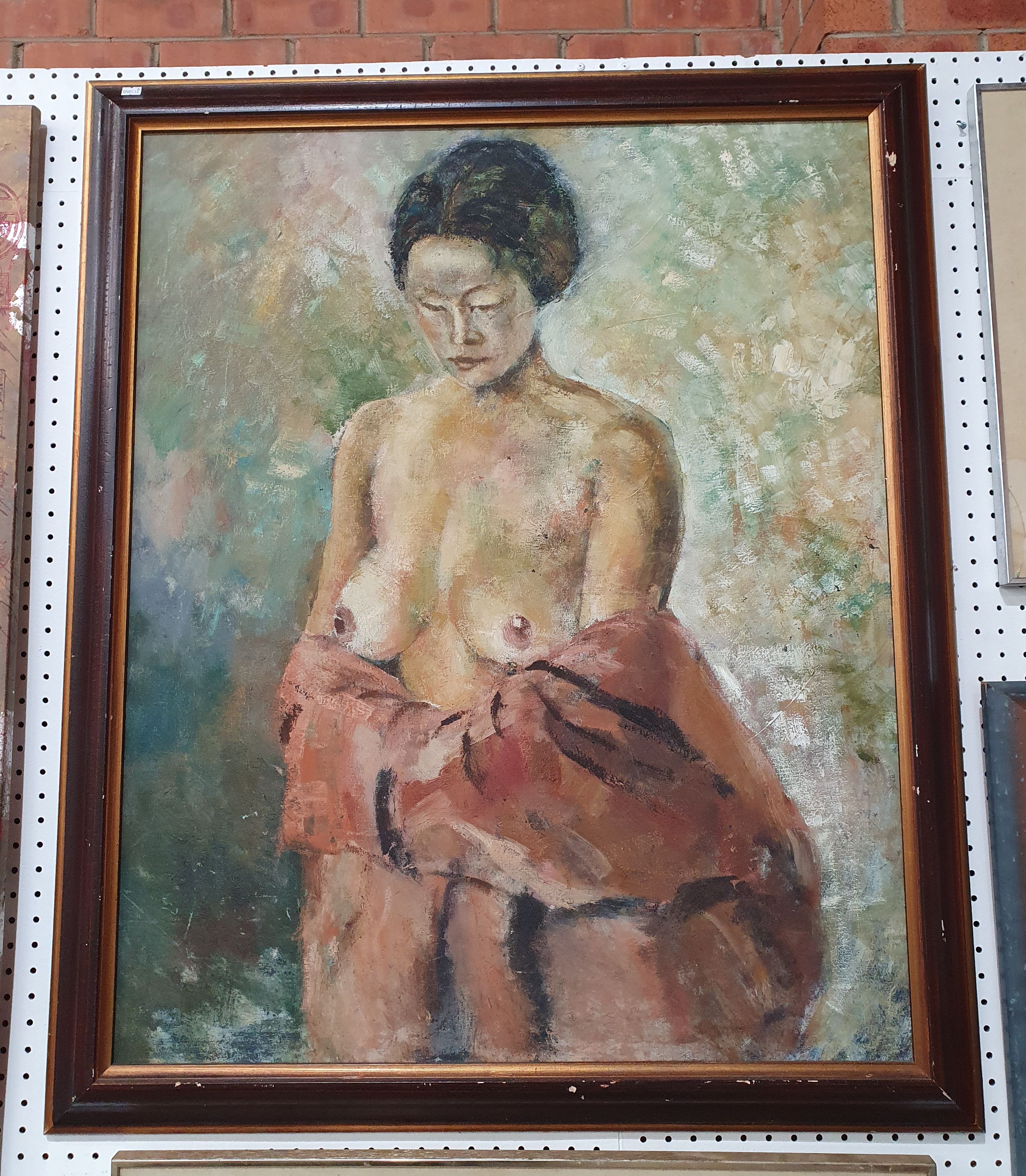 430 · A FRAMED IMPRESSIONIST-STYLE NUDE