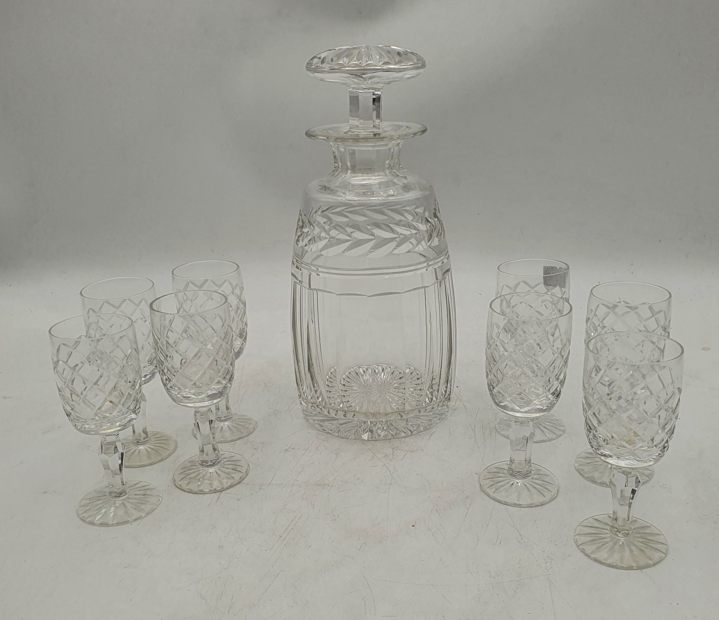 A Good English Cut Crystal Decanter