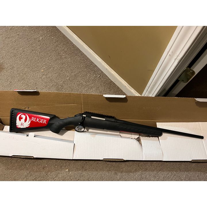Ruger American Compact .243 Black Synthetic Bolt-Action Rifle w/ MLOK Rail and 18'' Barrel