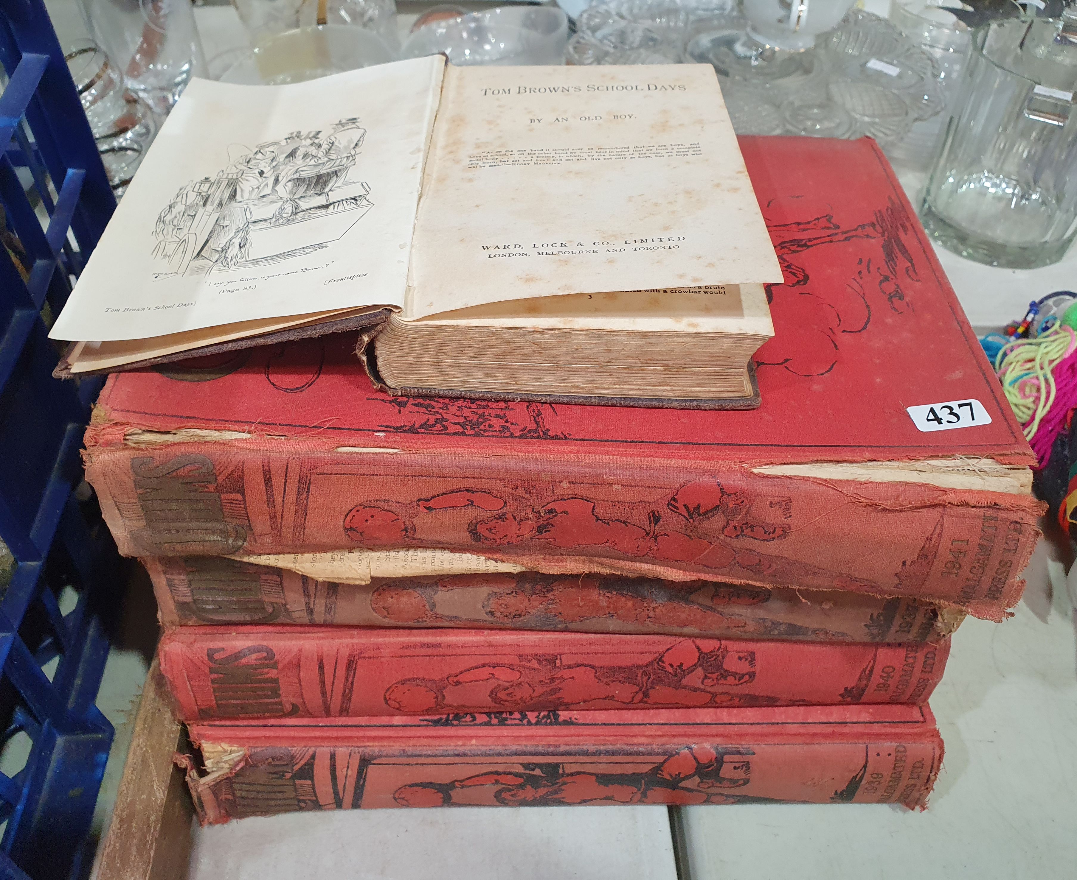Four Early 20th Century Volumes Of 'Chums' And One Volume 'Tom Brown'S School Days'