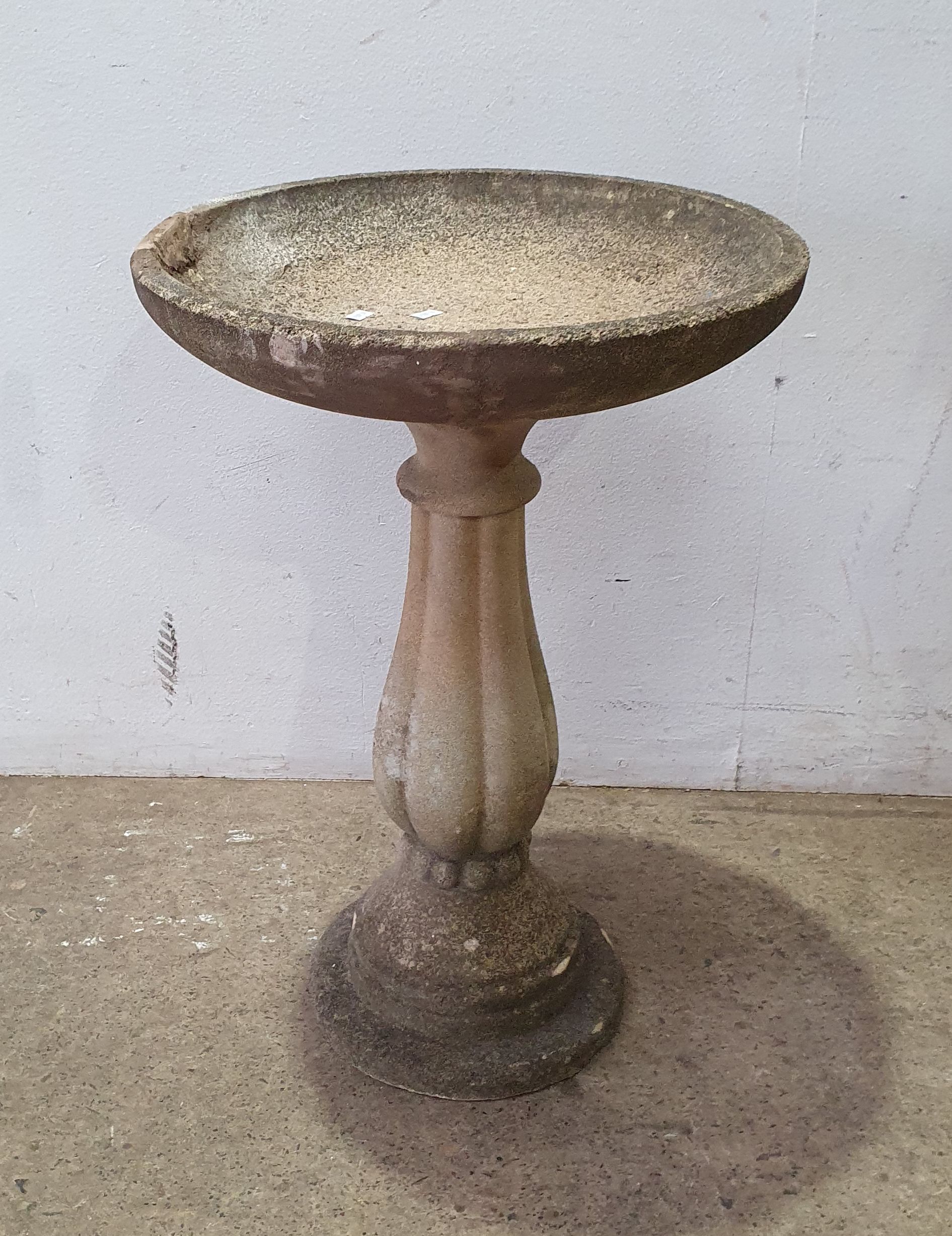 A Concrete Birdbath