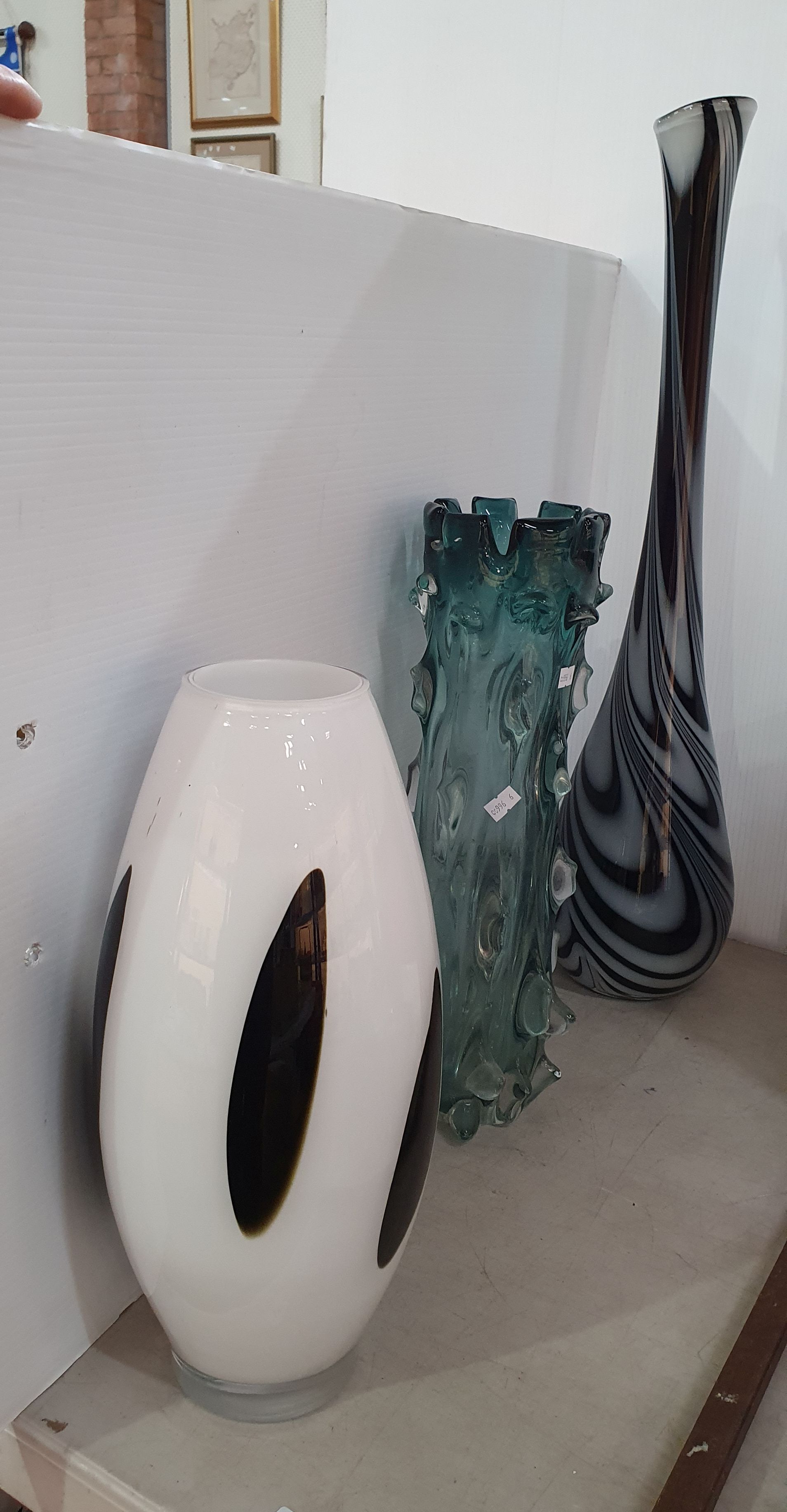 133 · THREE ART GLASS VASES