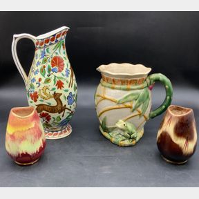 WEST GERMAN, IKDROS POTTERY, AND MORE PITCHERS.