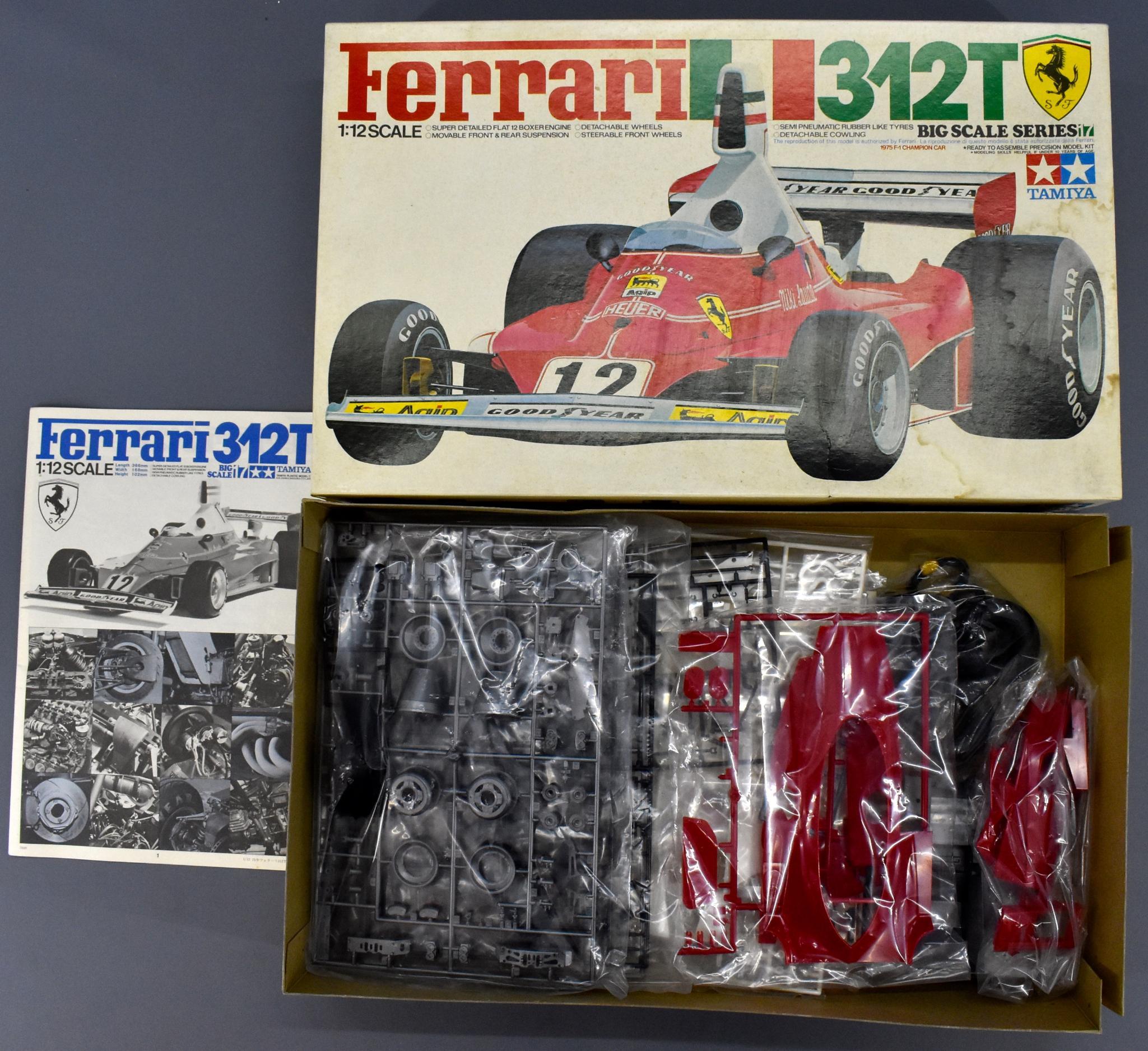 Mint unbuilt Tamiya F1 Ferrari 312T 1/12 scale model kit in
