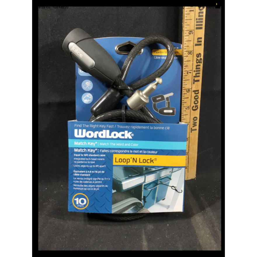 WordLock Loop 'N Lock 10mm Match Key: Match The Word & Color