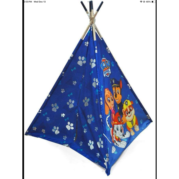 Paw Patrol TeePee Tent, Includes Sling Bag-58"L x 58"W x 56"H