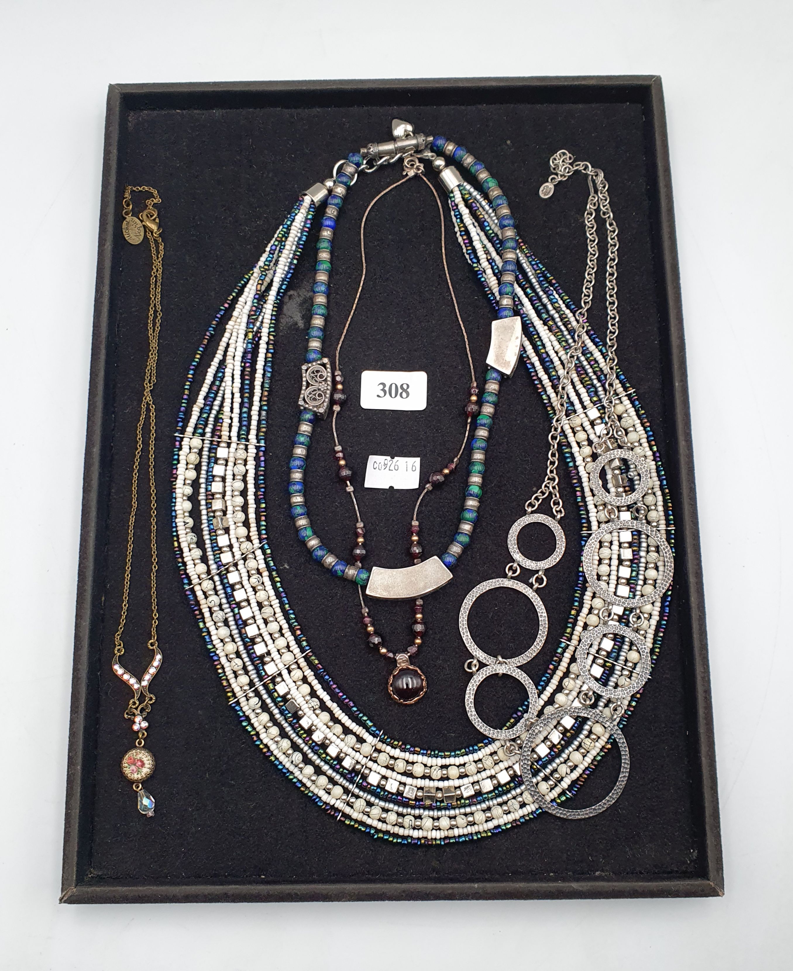 308 · FIVE FASHION NECKLACES