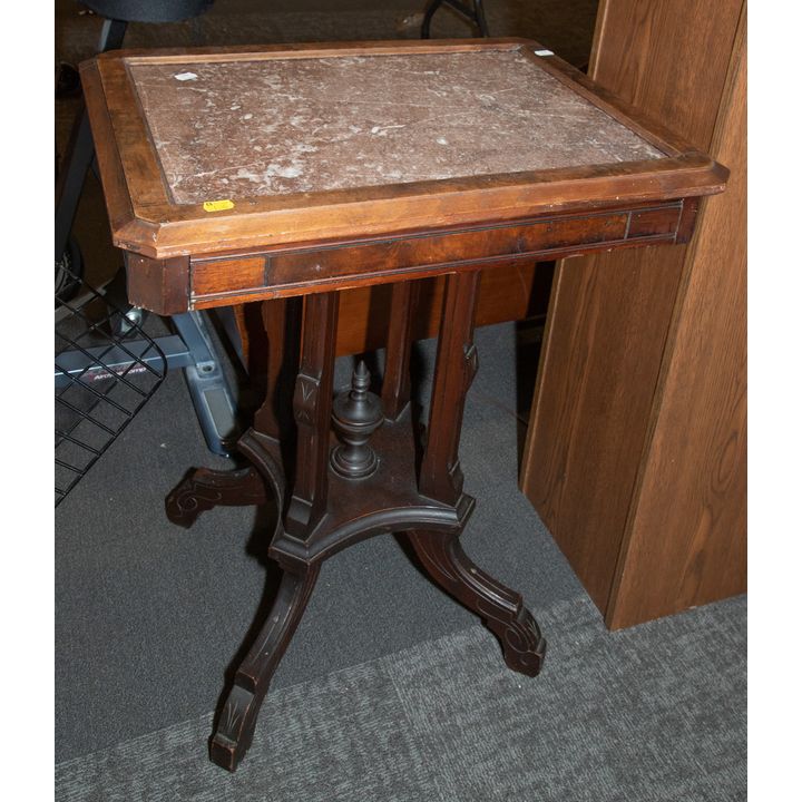 Renaissance Revival Marble Top Side Table