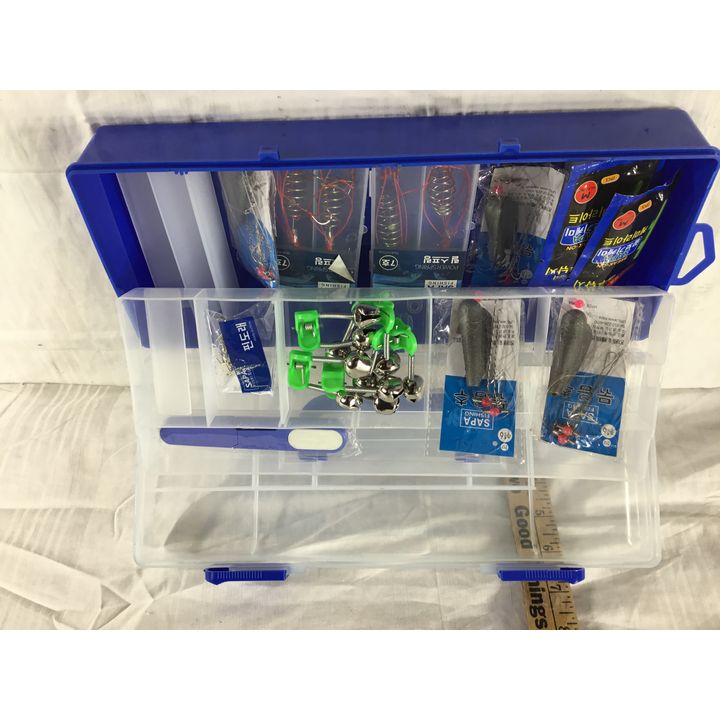 Tackle Box With Tray & Assorted Fishing Items
