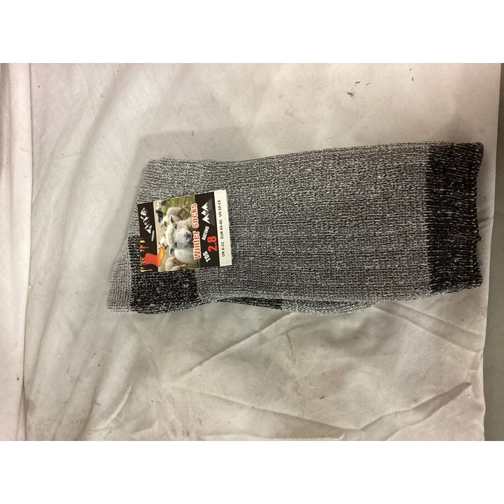 Winter Socks (2.8 Tog Rating) Shoe Size 10-13 (Grey & Dark Grey)