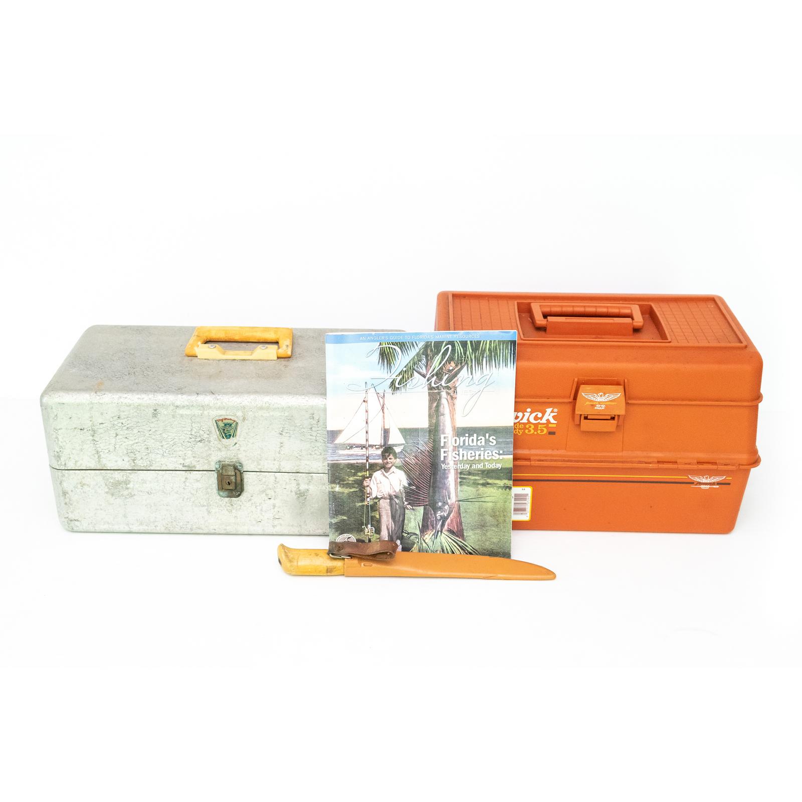 Falls City & Fenwick Fishing Tackle Boxes and Contents