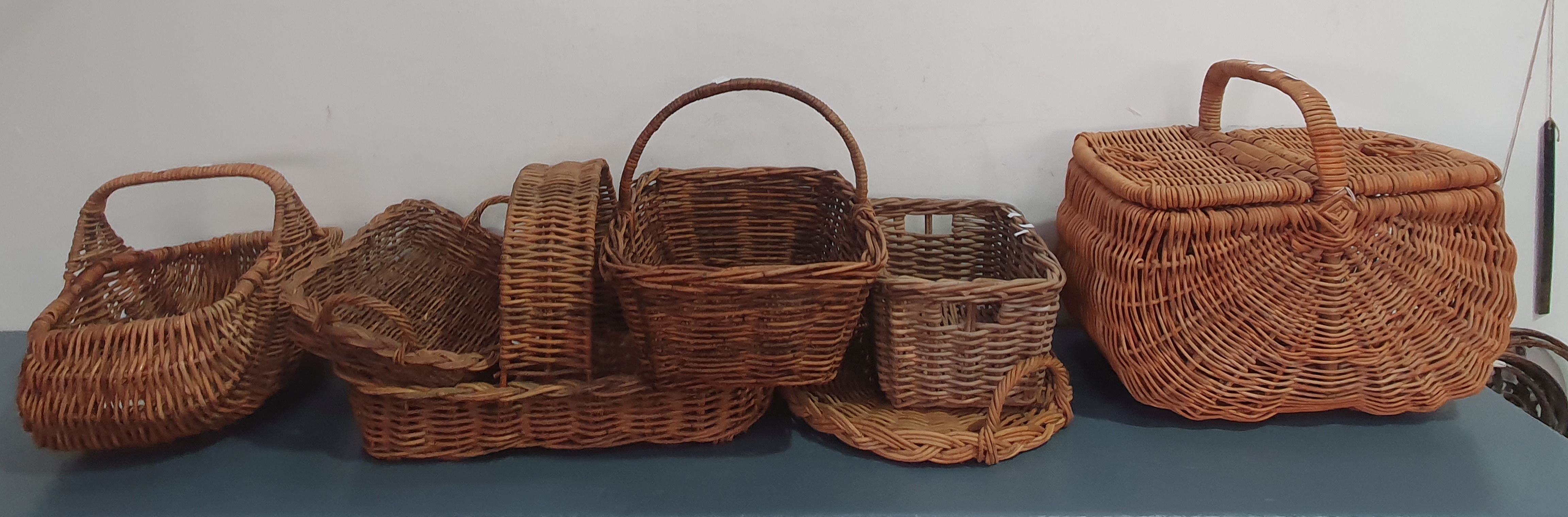 A Group Of Cane Baskets