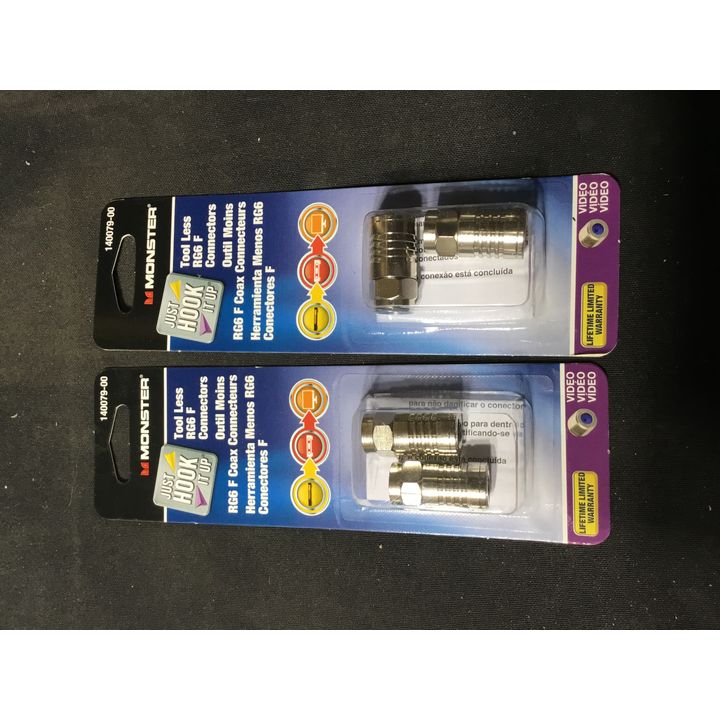 Monster Tool Less RG6 F Connectors