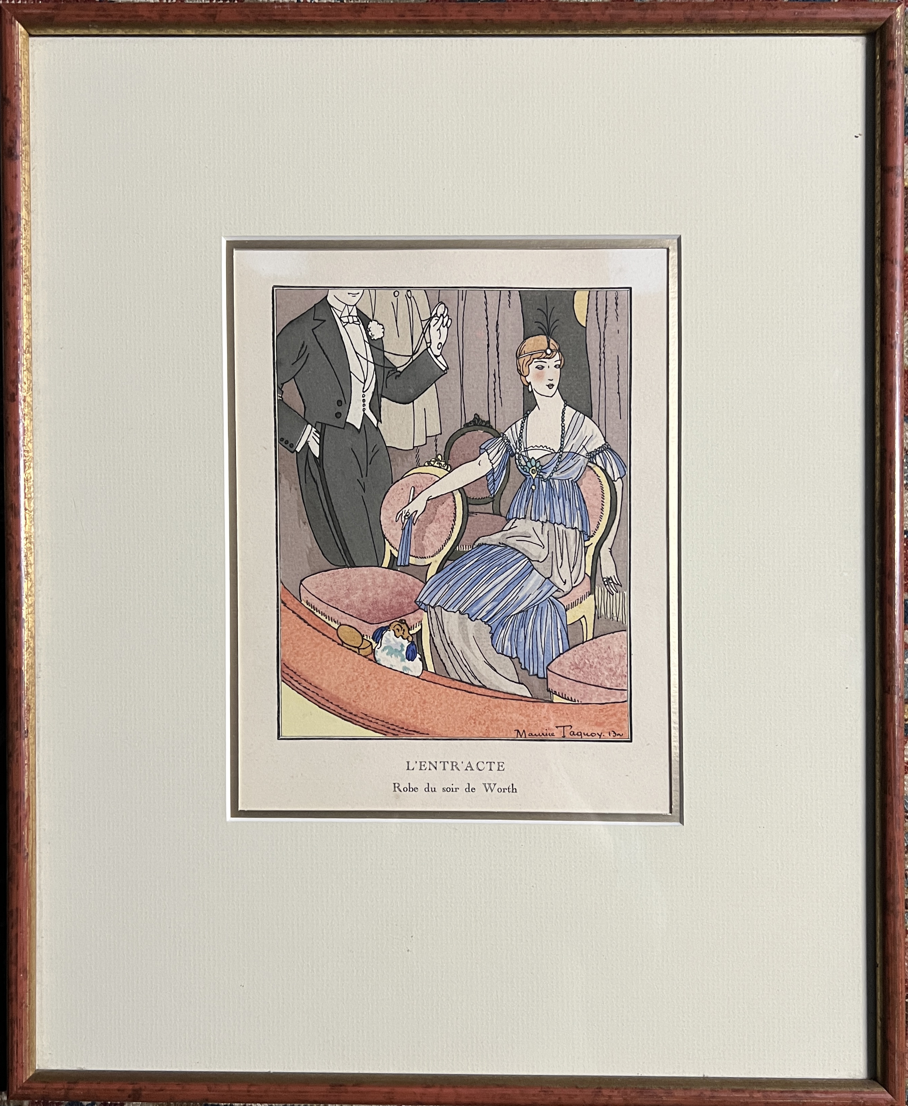 724 · THREE POCHOIR COLOUR PRINTS