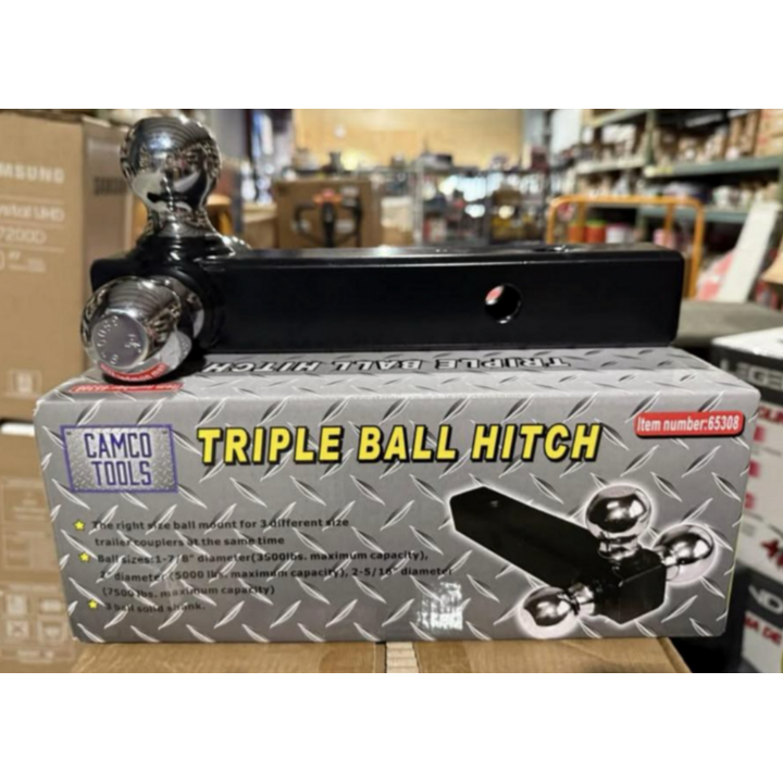 Camco Tools Triple Ball Hitch Up To 2-15/16" W/3 Balls