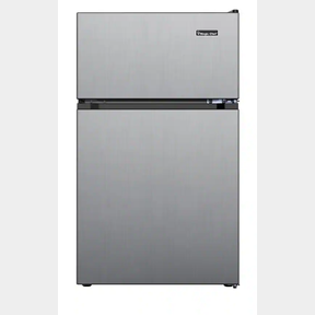 Magic Chef 3.1 cu. ft. 2-Door Mini Refrigerator in Stainless Steel Look with Freezer, - MM1