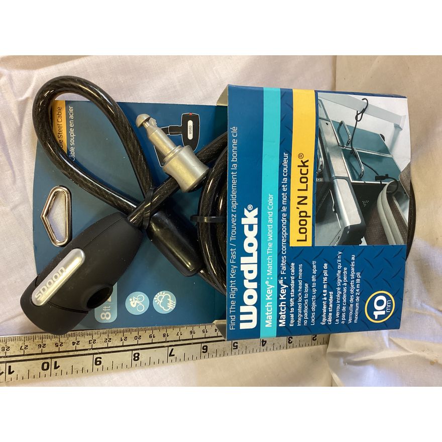 Word Lock Match Key Loop N' Lock- 8ft (Flexible Steel Cable)