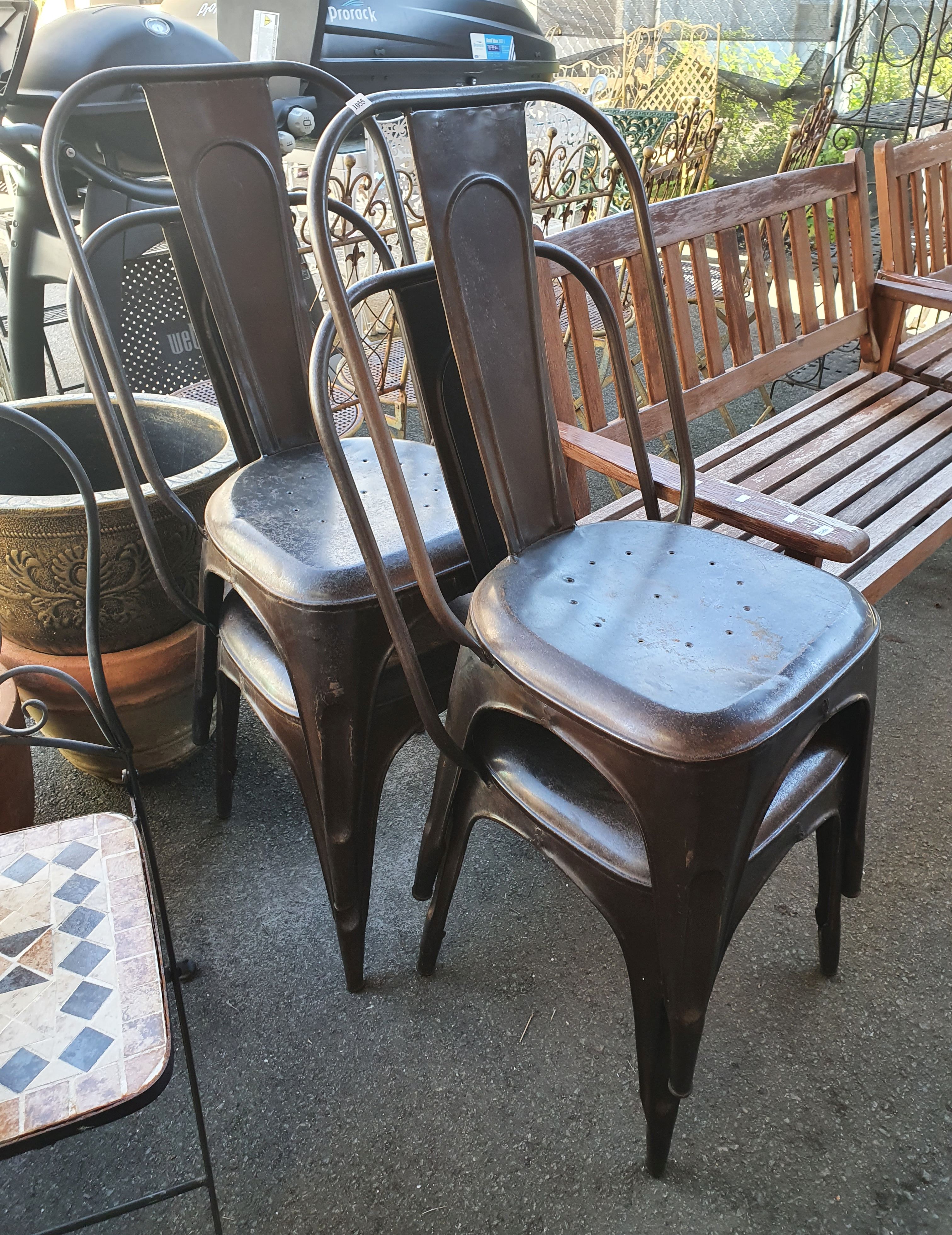 1055 · FOUR INDUSTRIAL TOLIX CHAIRS