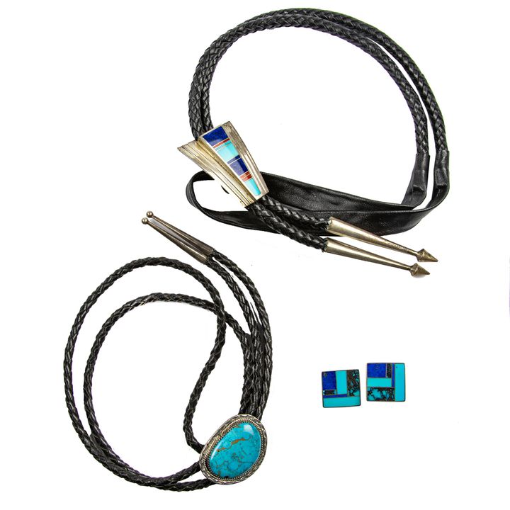 A group of Native American jewelry