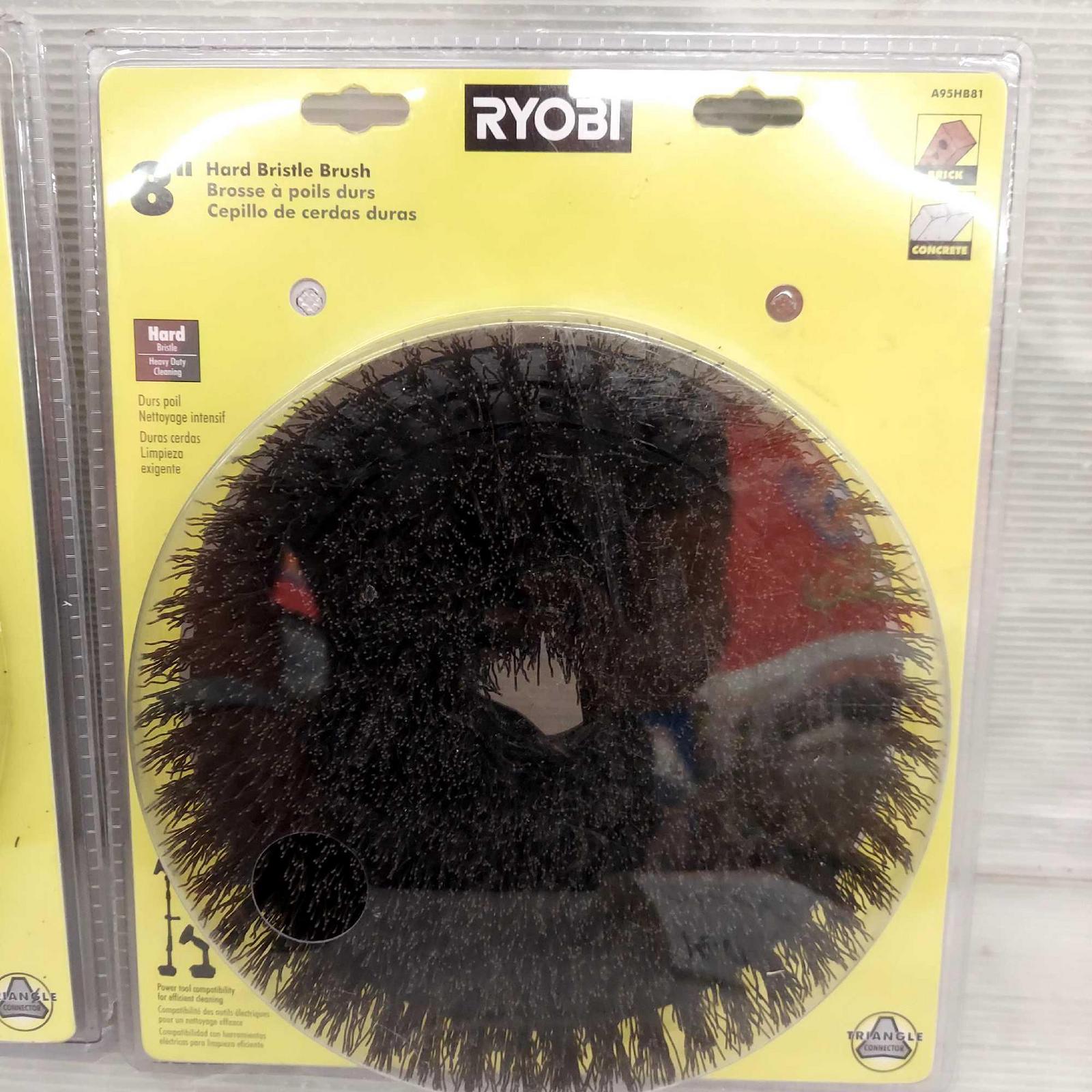 RYOBI 8 in. Hard Bristle Brush for RYOBI P4500 and P4510 Scrubber