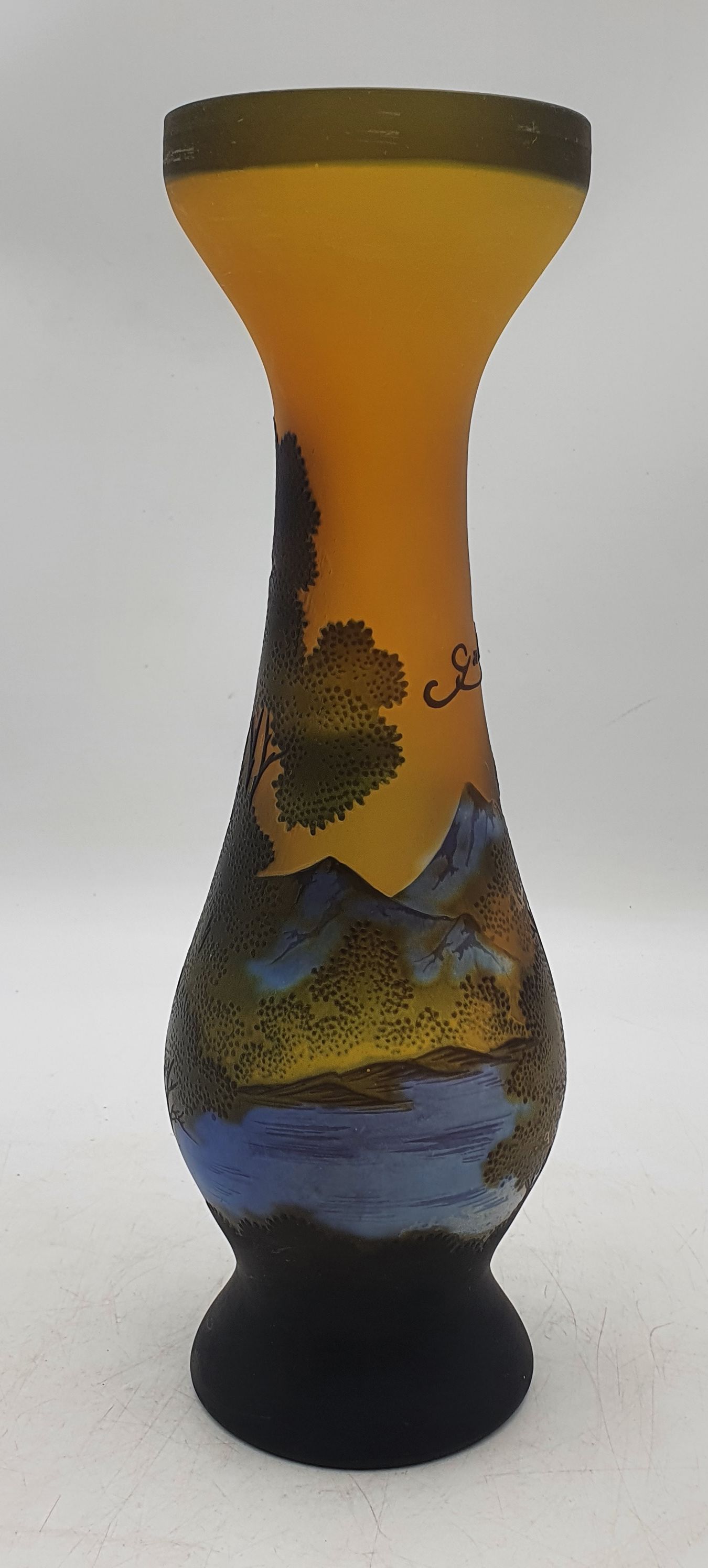525 · A GALLE STYLE CAMEO GLASS BALUSTER VASE