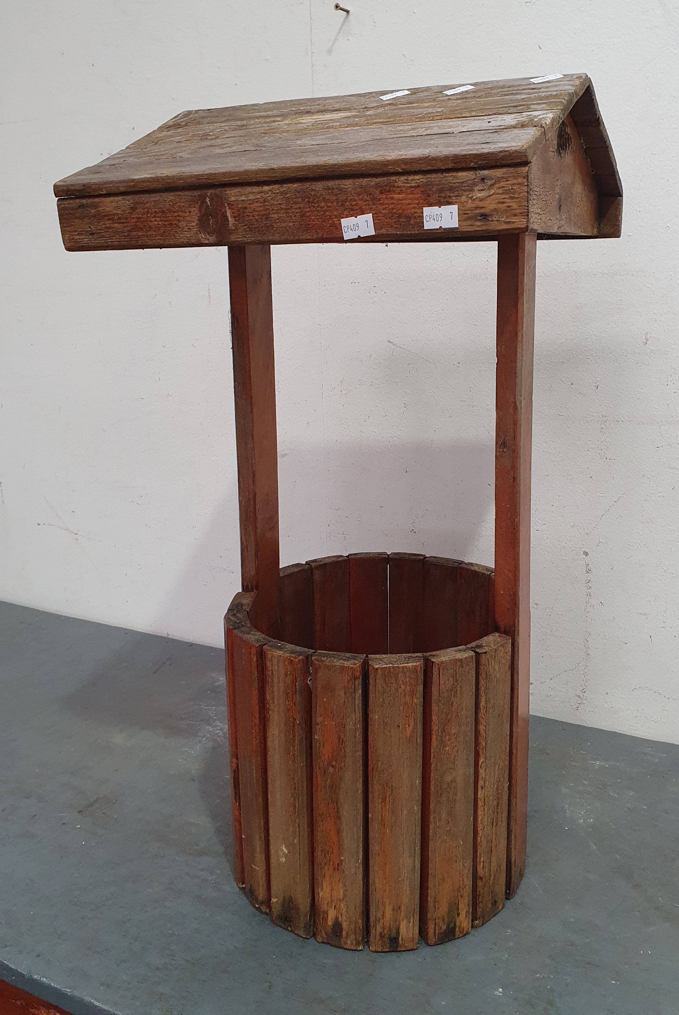 A Timber Decorative Well