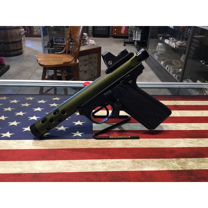 Ruger Mark-4 Tactical .22LR/45 Semi-Automatic Pistol w/ Red Dot Scope, Threaded Barrel, and 2 Magazines