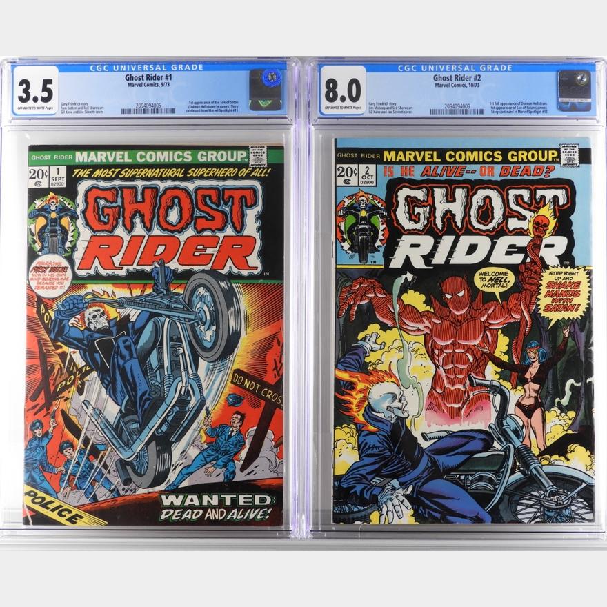 2PC Marvel Comics Ghost Rider #1 #2 CGC   | Bruneau and Co.