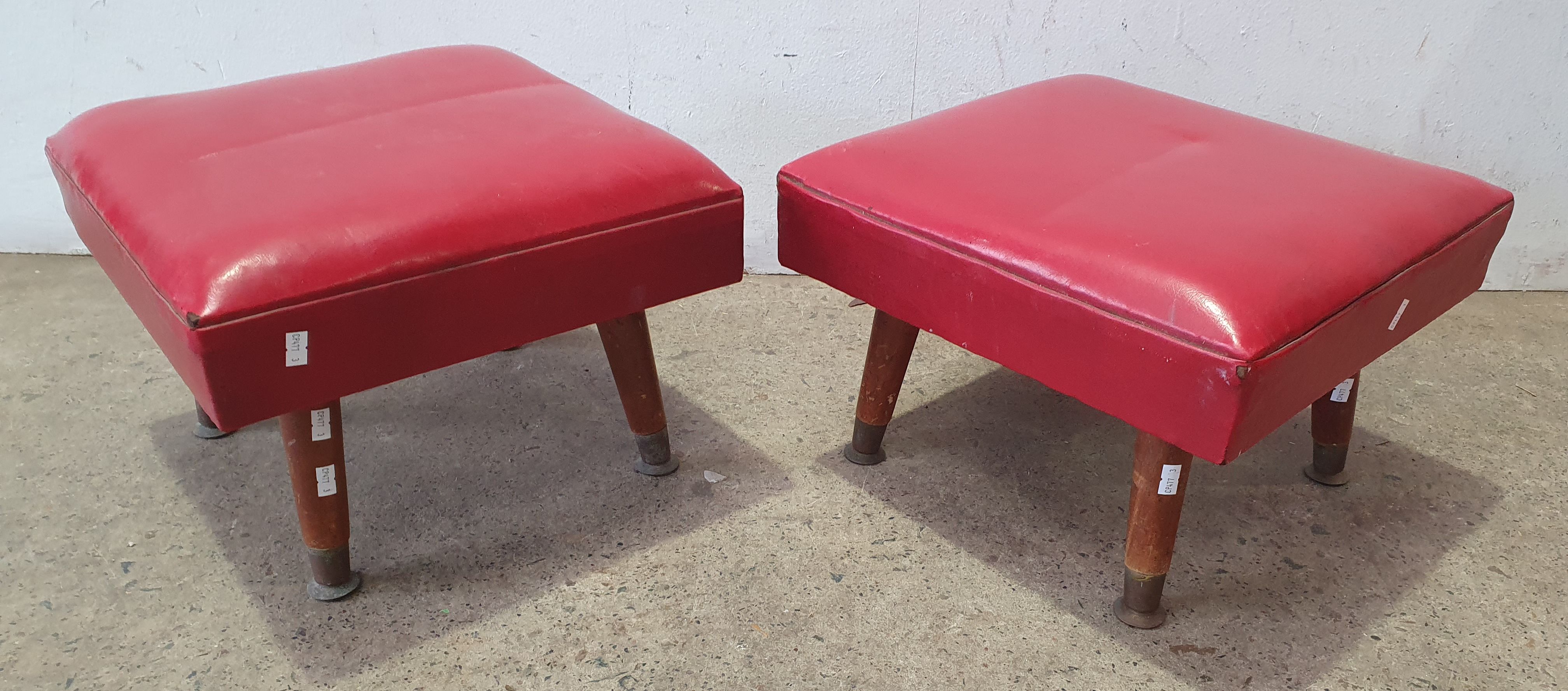 A Pair Of Mid Century Style Foot Stools