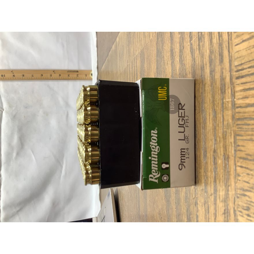 Remington 9mm Luger 124 Grain FMJ 50 Cartridges