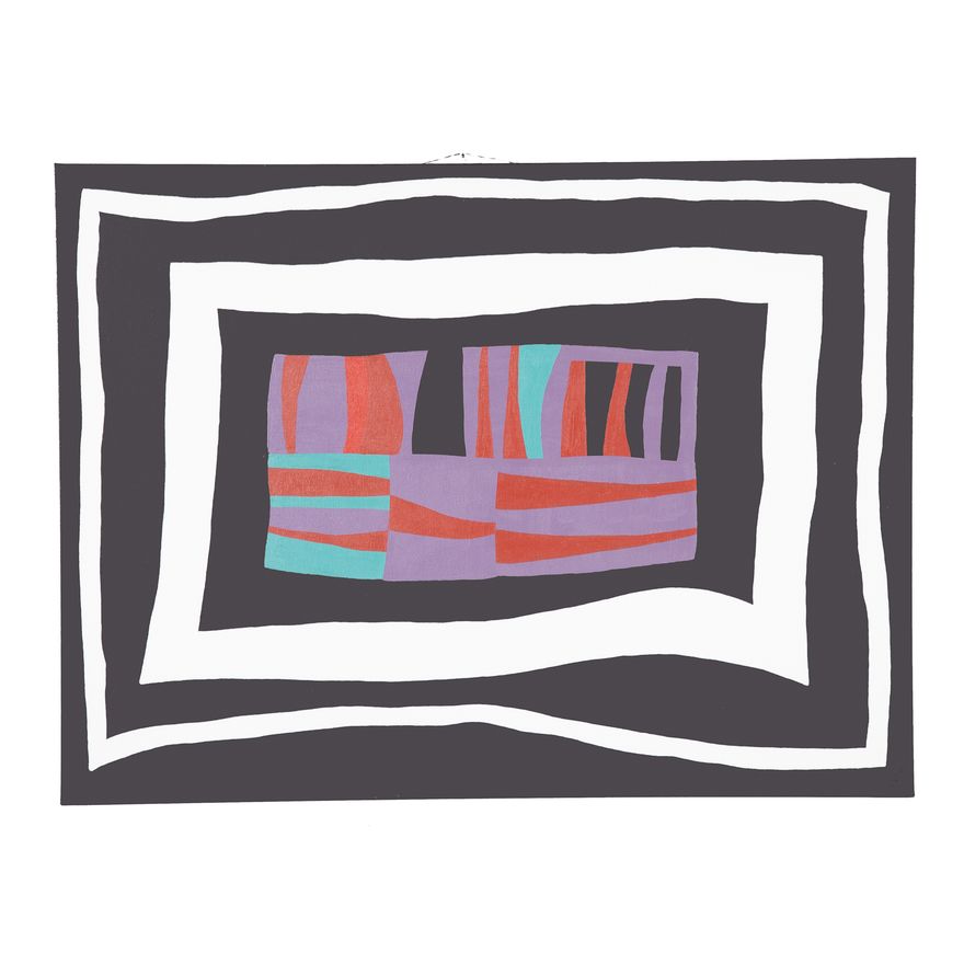T. Santora. "Miss Loretta's Blanket," acrylic