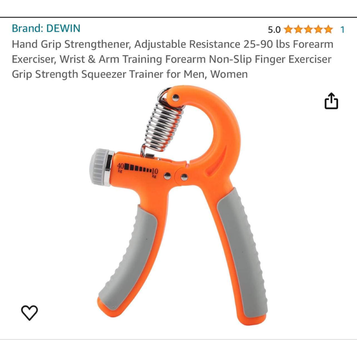 Hand Grip Strengthener w/ Adjustable Resistance - Forearm, Wrist & Arm Strength Training