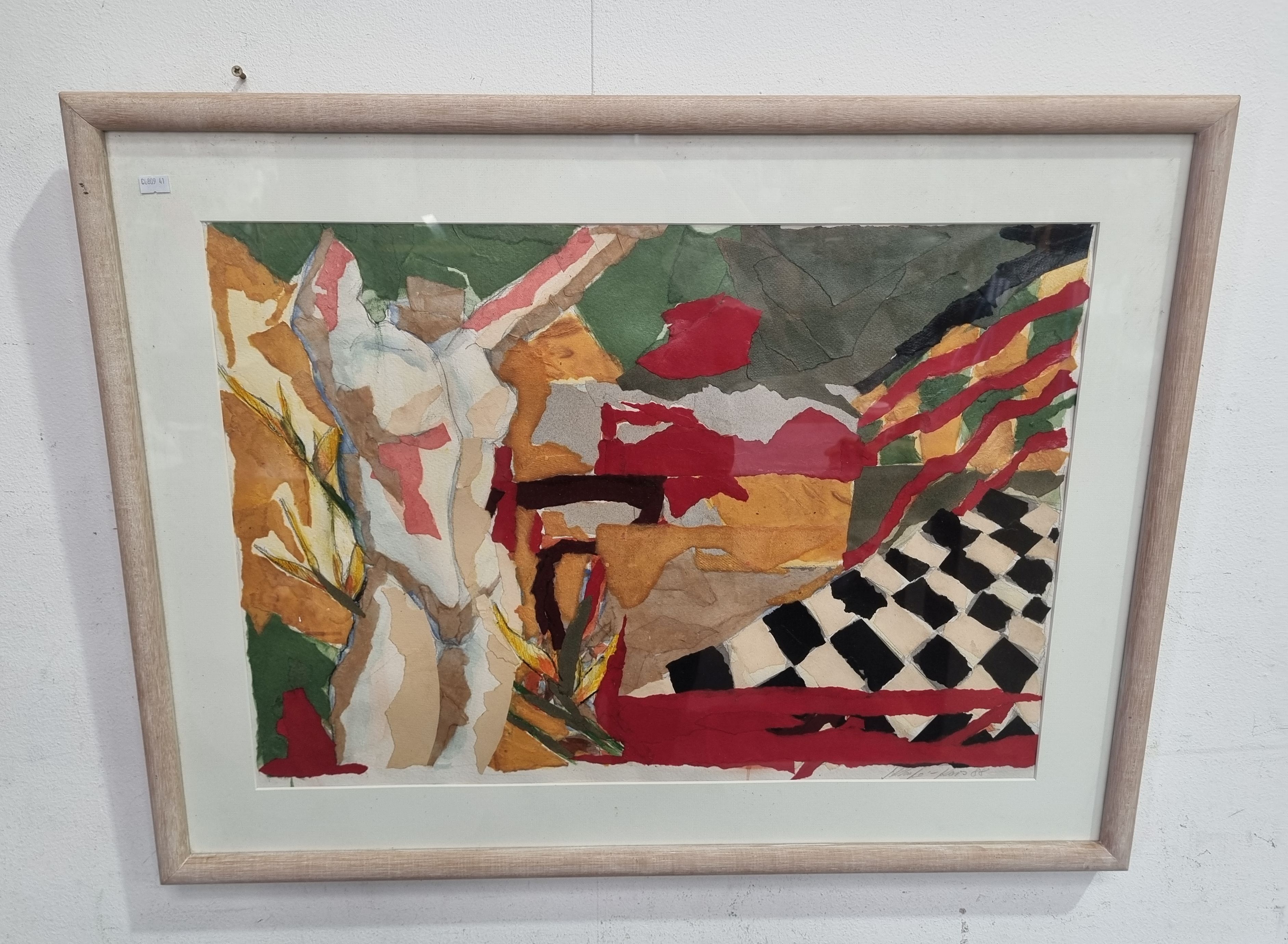 A Framed And Signed Collage