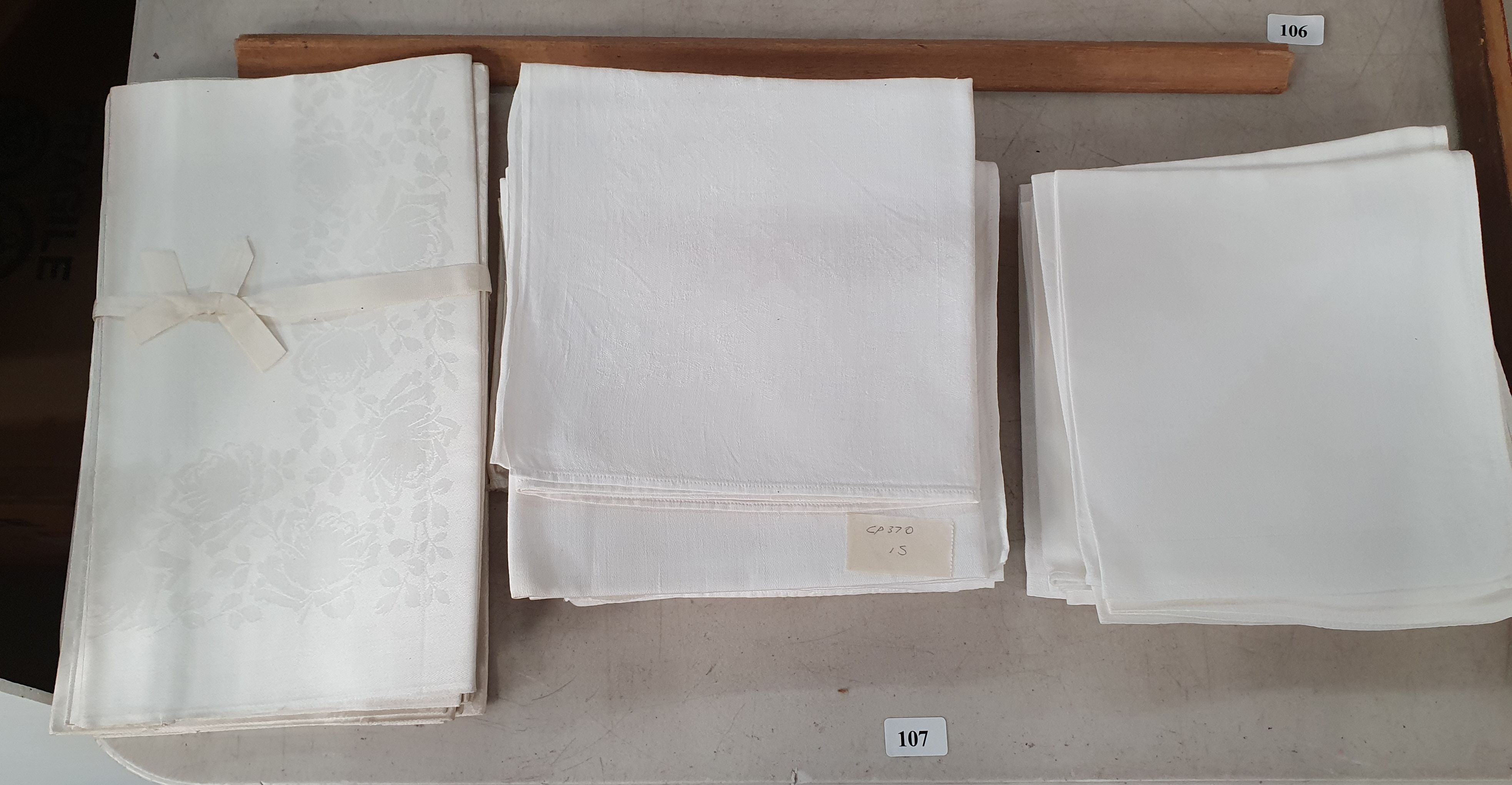 107 · A GROUP OF NAPKINS