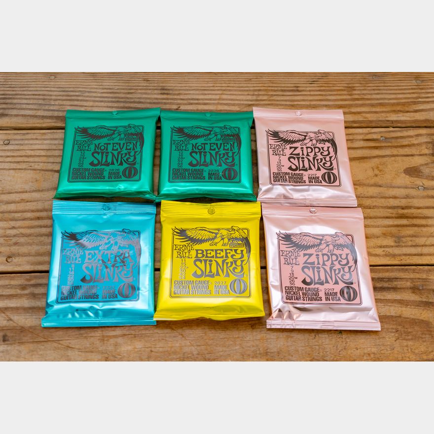 Guitar String Package Six Packages of Ernie Ball Guitar CUstom Gauge Nickel Wound Guitar ...