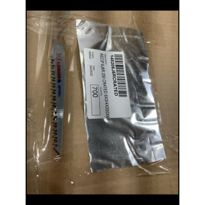 700 Count Lenox 6TPI 6J6R Reciprocating Drywall Saw Blades