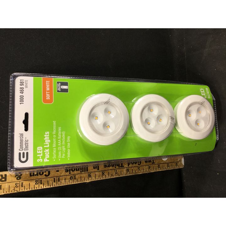 Commercial Electric 3-LED Puck Lights Soft White