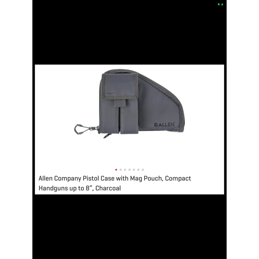 Allen Company Pistol Case w/ Mag Pouch, Compact Handguns Up To 8"