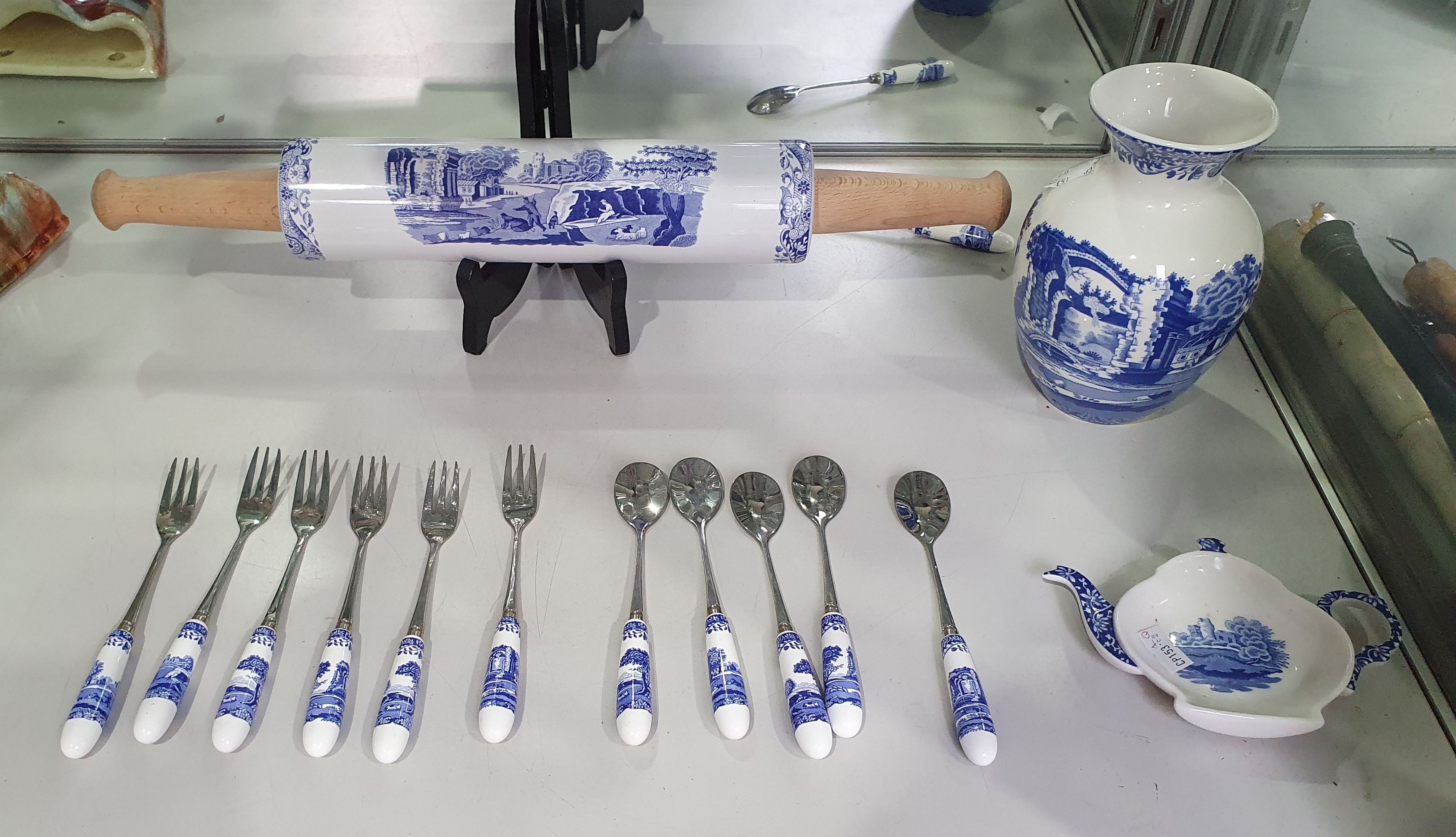 A Group Of Spode Blue Italian Ceramic Wares