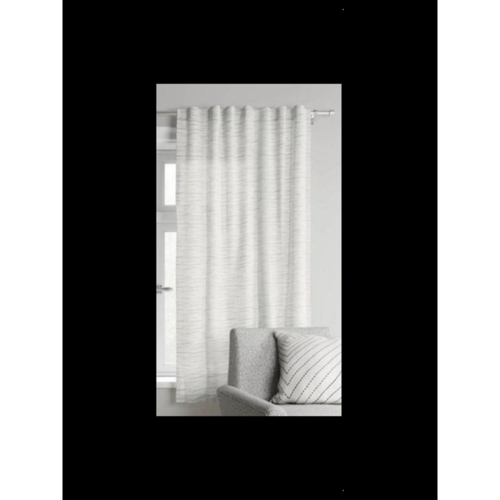 One Window Panel- Grey Stration Herringbone- 95'' H x 54'' W