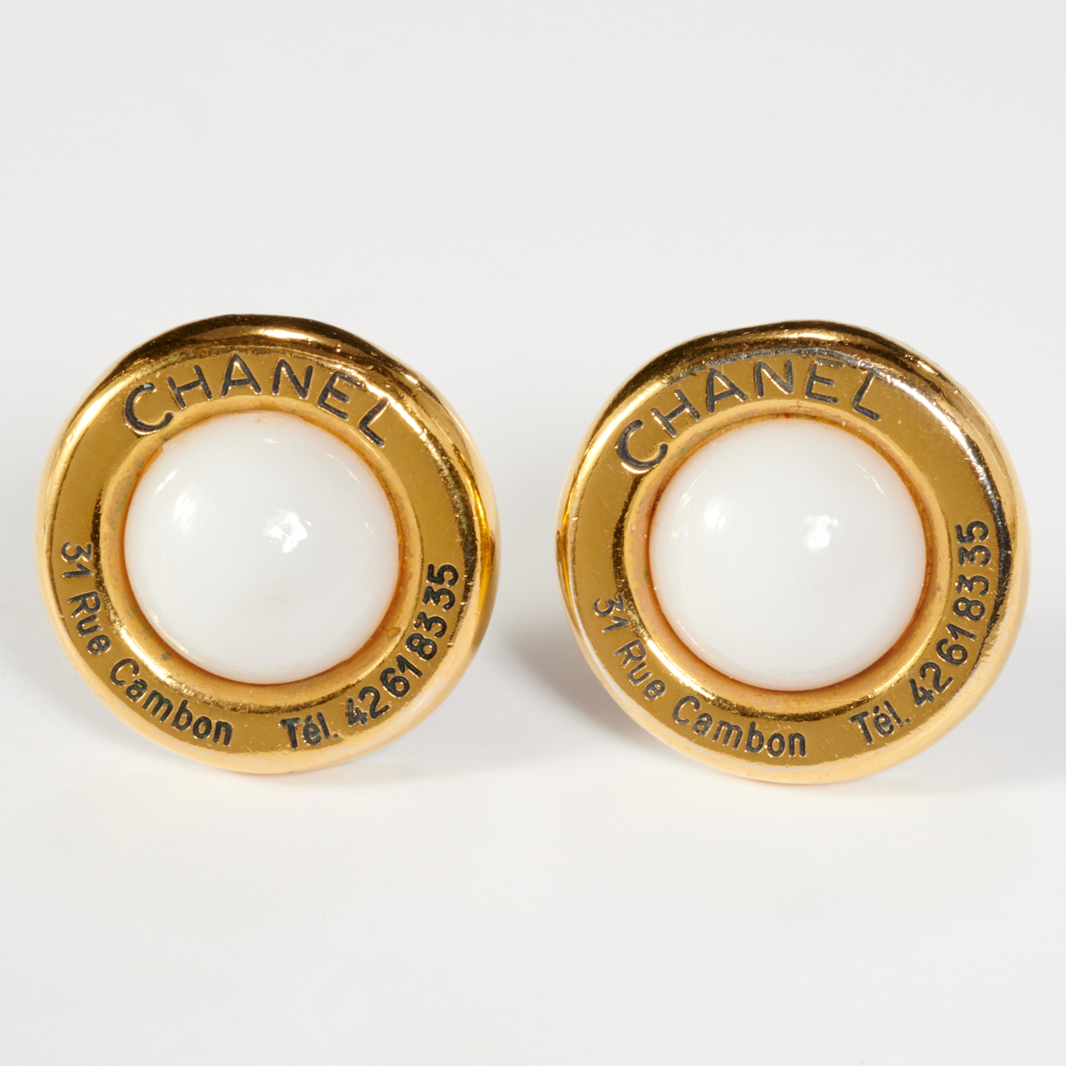 chanel hoop earrings gold 14k